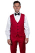 Mens Stacy Adams Suit - Stacy Adams Men's Red Vested Shawl Lapel Tuxedo - One Button