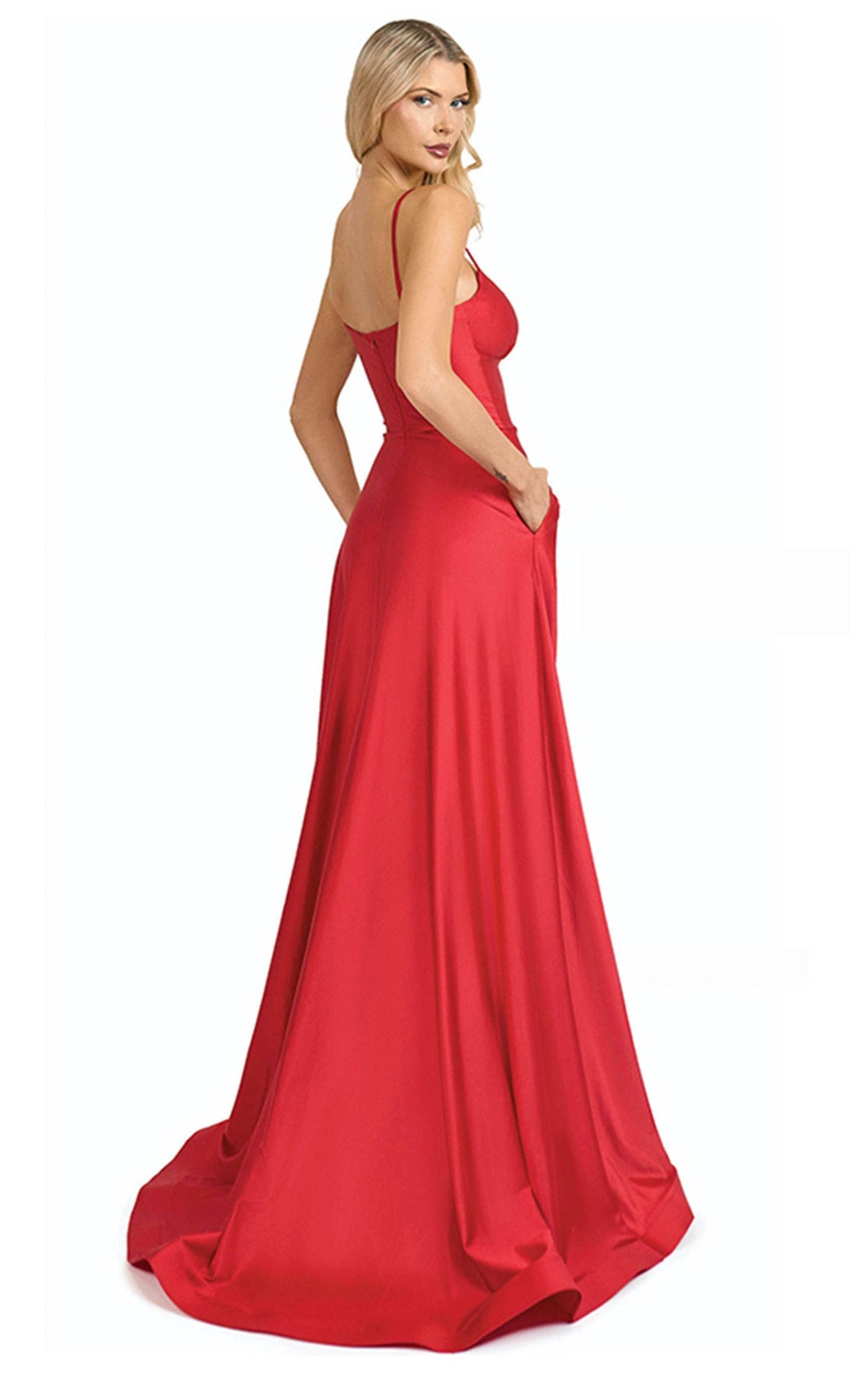 Jessica Angel JA2610 Fitted Slit Formal Floor-Length Evening Dress