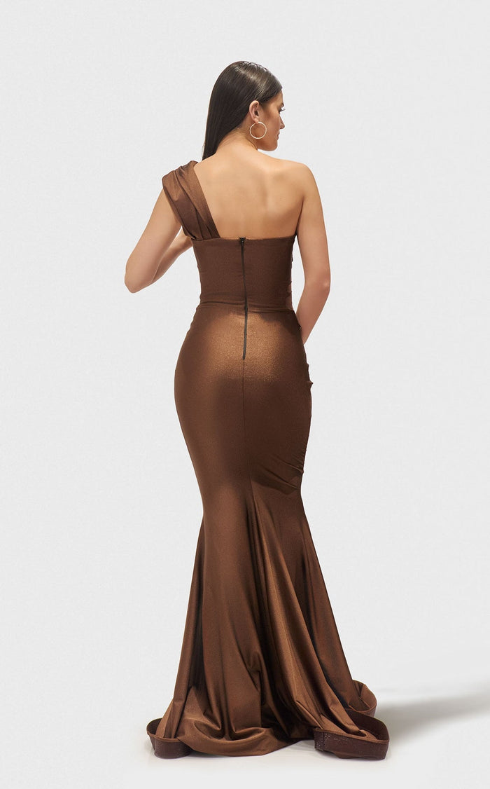 Jessica Angel JA2657 One-Shoulder Formal Floor-Length Evening Dress