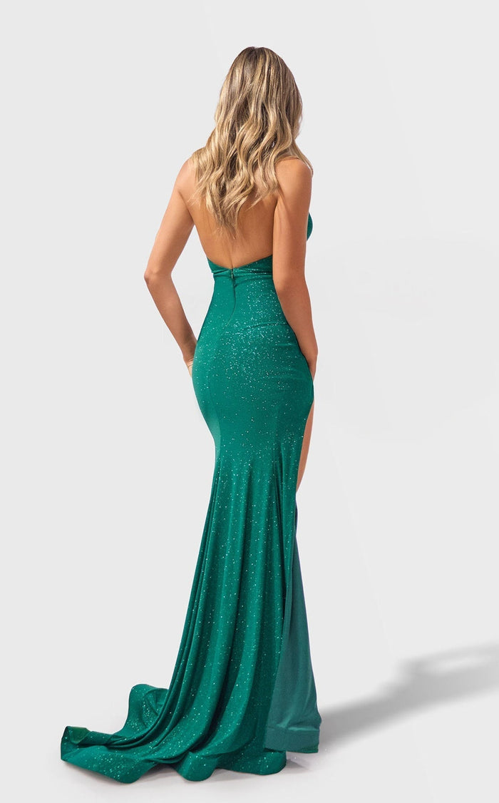 Jessica Angel JA2664 Deep V-Neck Slit Prom Formal Floor-Length Dress