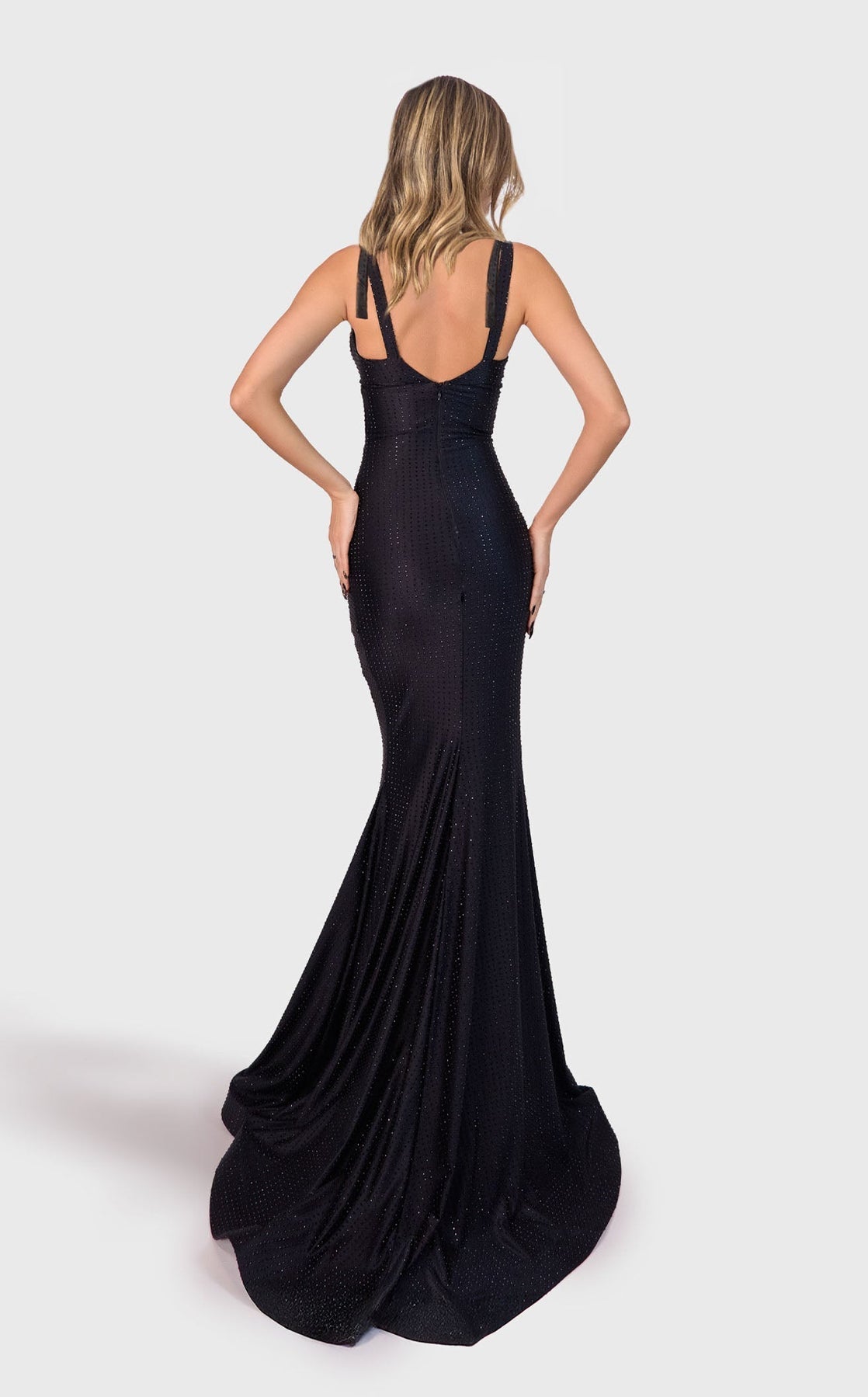 Jessica Angel JA2706 V-Neck Mermaid Side Slit Formal Floor-Length Dress