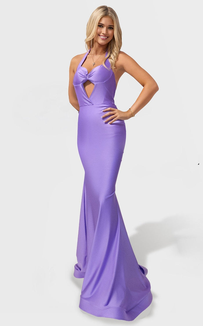 Jessica Angel JA2728 Halter Cutout Evening Formal Floor-Length Dress