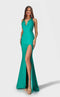 Jessica Angel JA2738 Halter Fitted Evening Formal Floor-Length Dress