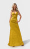 Jessica Angel JA2773 High Neck Mermaid Open Back Train Evening Lace Dress