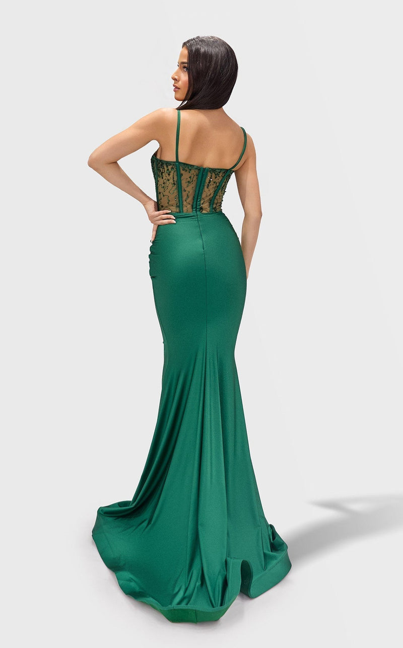 Jessica Angel JA2778 Sweetheart Fitted Lace-Up Back Beaded Evening Dress