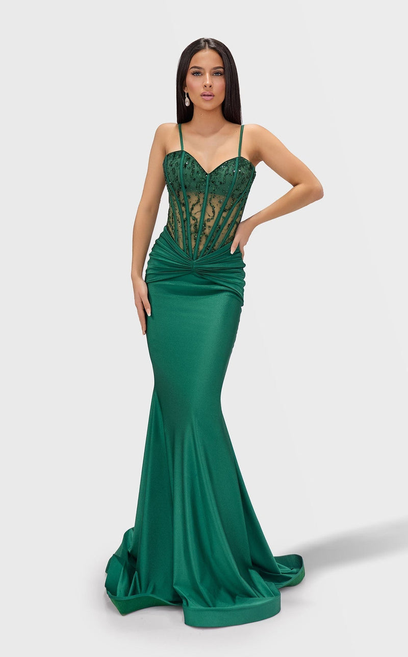 Jessica Angel JA2778 Sweetheart Fitted Lace-Up Back Beaded Evening Dress