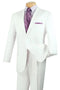 Apollo King White Poplin Suit - Modern Fit Two Button