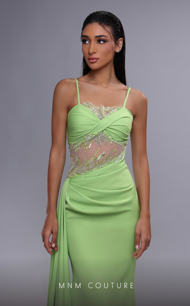 MNM Couture K4081 Strapless Satin A-Line Gown with Cape in Fuchsia
