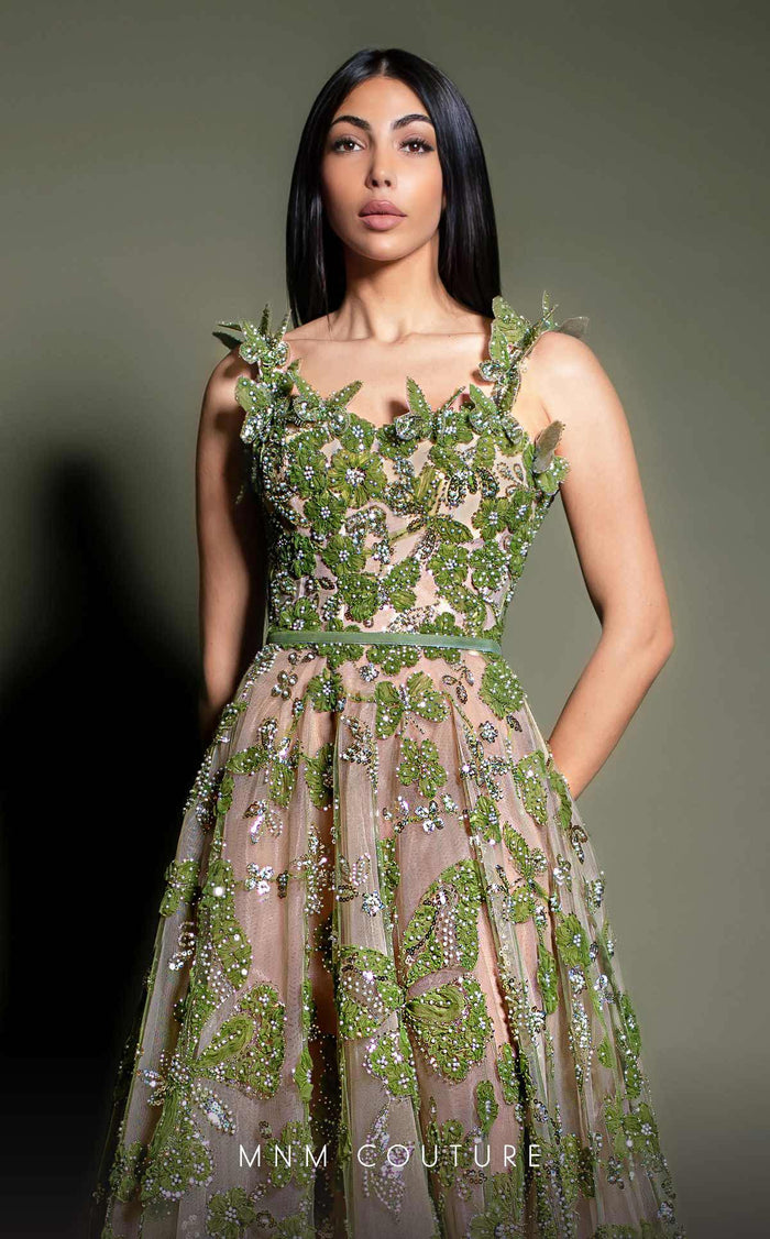 MNM Couture K4199 Sleek Green Formal Dress