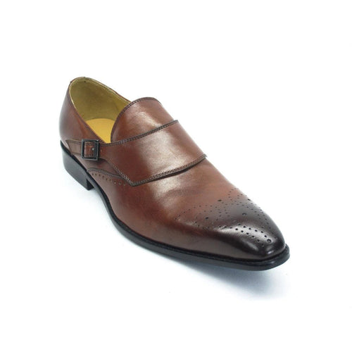 Mens Sole Buckle Loafer in Cognac