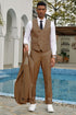 "Mens Stacy Adams Suit - Stacy Adams Suit Men's Summer Suit - One Button, Khaki, Double Breasted Vest"