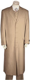 Mens Floor Length Coat Khaki Coat - AlbertoNardoniStore