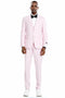 "Men's Pink Wedding & Prom 2026 Suit - Two Button Vested Peak Lapel"