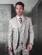 Mens Ticket Pocket Peak Lapel Double breasted Vest 100% Wool Tom Ford Style Modern Fit in Color "Gray" By Statement