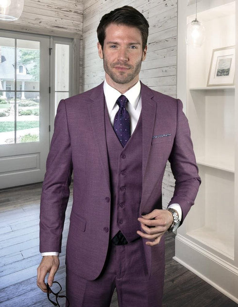 Mauve Groom Suit - Mauve Wedding Suit - AlbertoNardoniStore