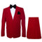 Rossi Man LEO RM1577 – Red Slim Fit 3-Piece Suit for Men | Contemporary Elegance for Formal Occasions