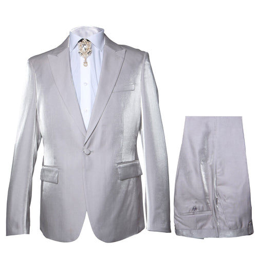 Rossi Man LEO RM1622 – Off-White Slim Fit 3-Piece Designer Suit for Men