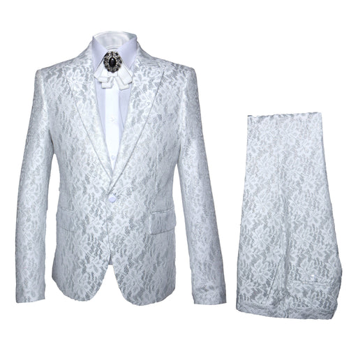 Rossi Man Leo RM1902 – White Designer Tuxedo for Men