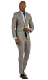 Stretch Fabric Suits - Slim Fit Suit in Color LGrey - Giovanni Testi 2 button stretch L.Grey Travel Suit GTRVL2N-01 L.GREY