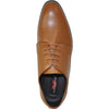 Mens Classic Plain Toe Oxford Dress Shoe In Light Brown