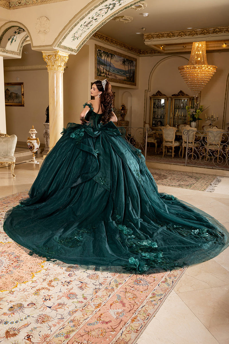 Layla K LK270 Off-Shoulder Floral Applique Ball Gown Quinceañera Dress-New Collection