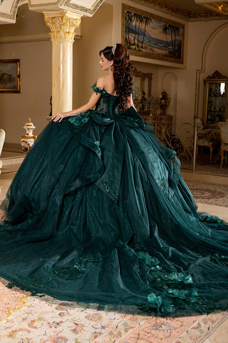 Layla K LK270 Off-Shoulder Floral Applique Ball Gown Quinceañera Dress-New Collection