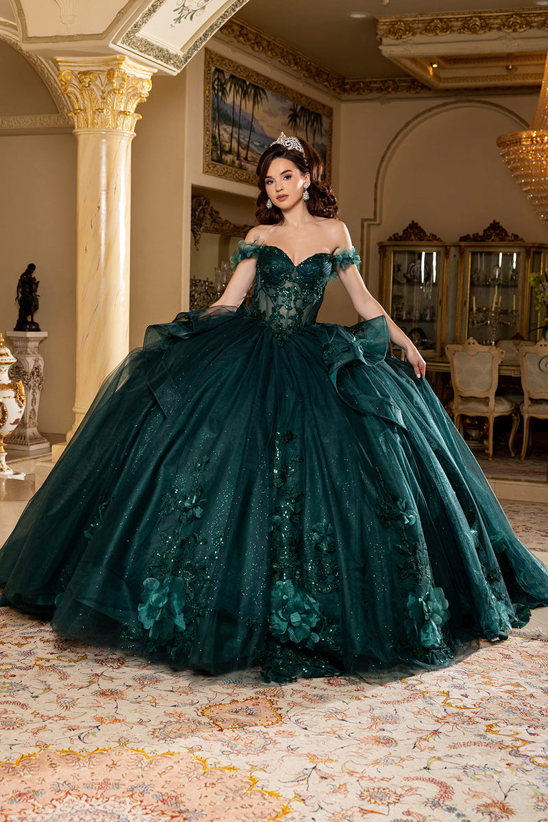 Layla K LK270 Off-Shoulder Floral Applique Ball Gown Quinceañera Dress-New Collection
