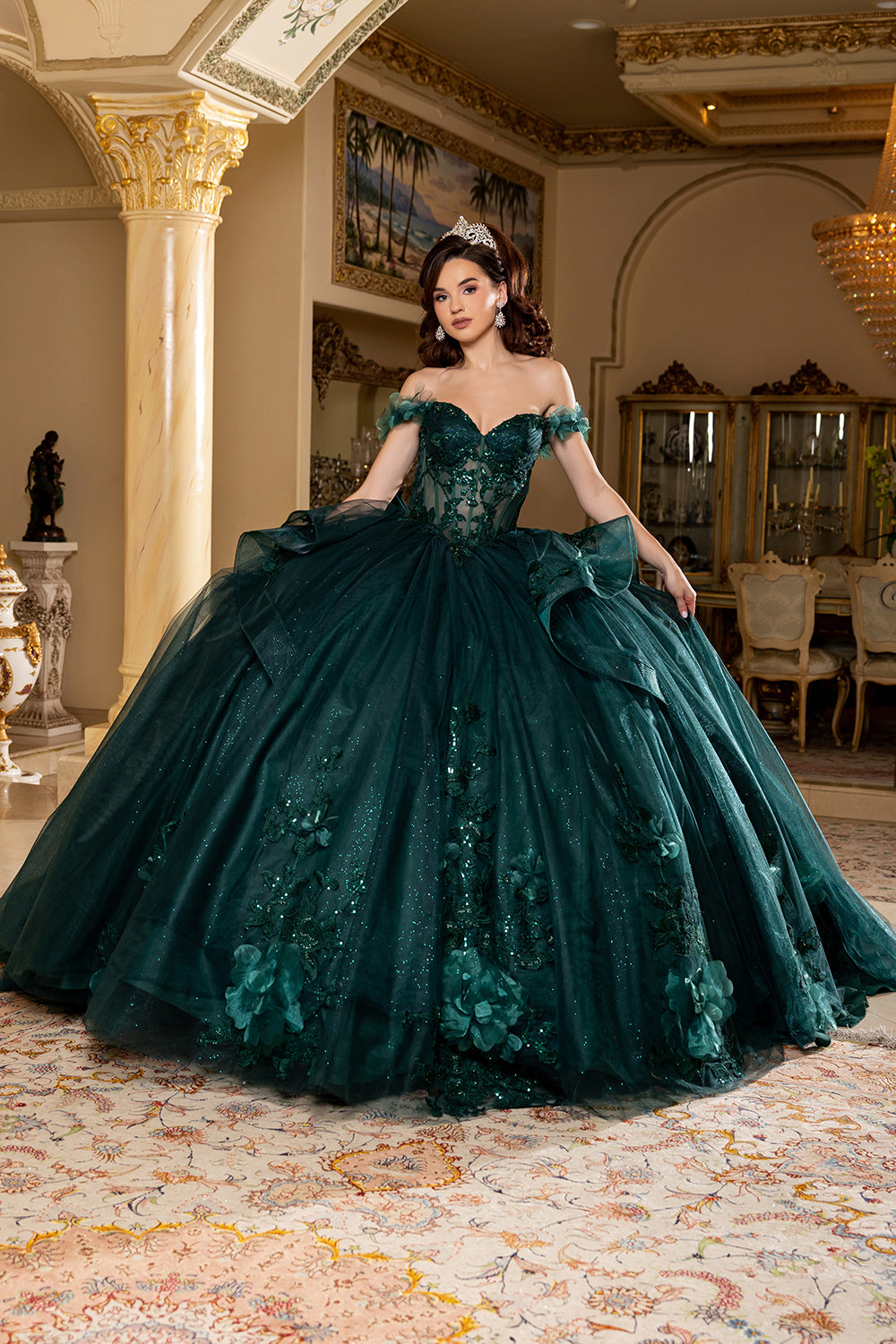 Layla K LK270 Off-Shoulder Floral Applique Ball Gown Quinceañera Dress-New Collection