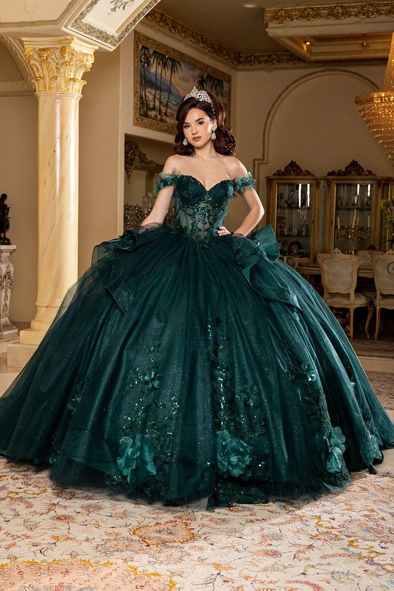 Layla K LK270 Off-Shoulder Floral Applique Ball Gown Quinceañera Dress-New Collection