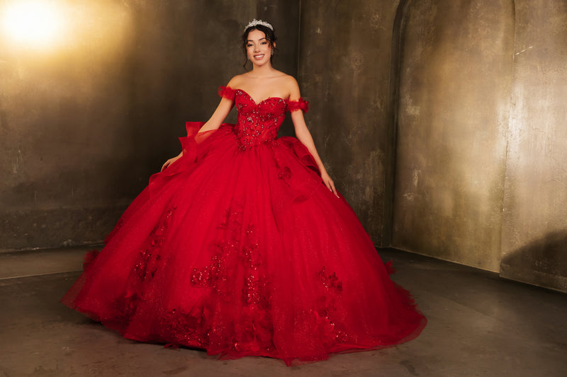 Layla K LK270 Off-Shoulder Floral Applique Ball Gown Quinceañera Dress-New Collection