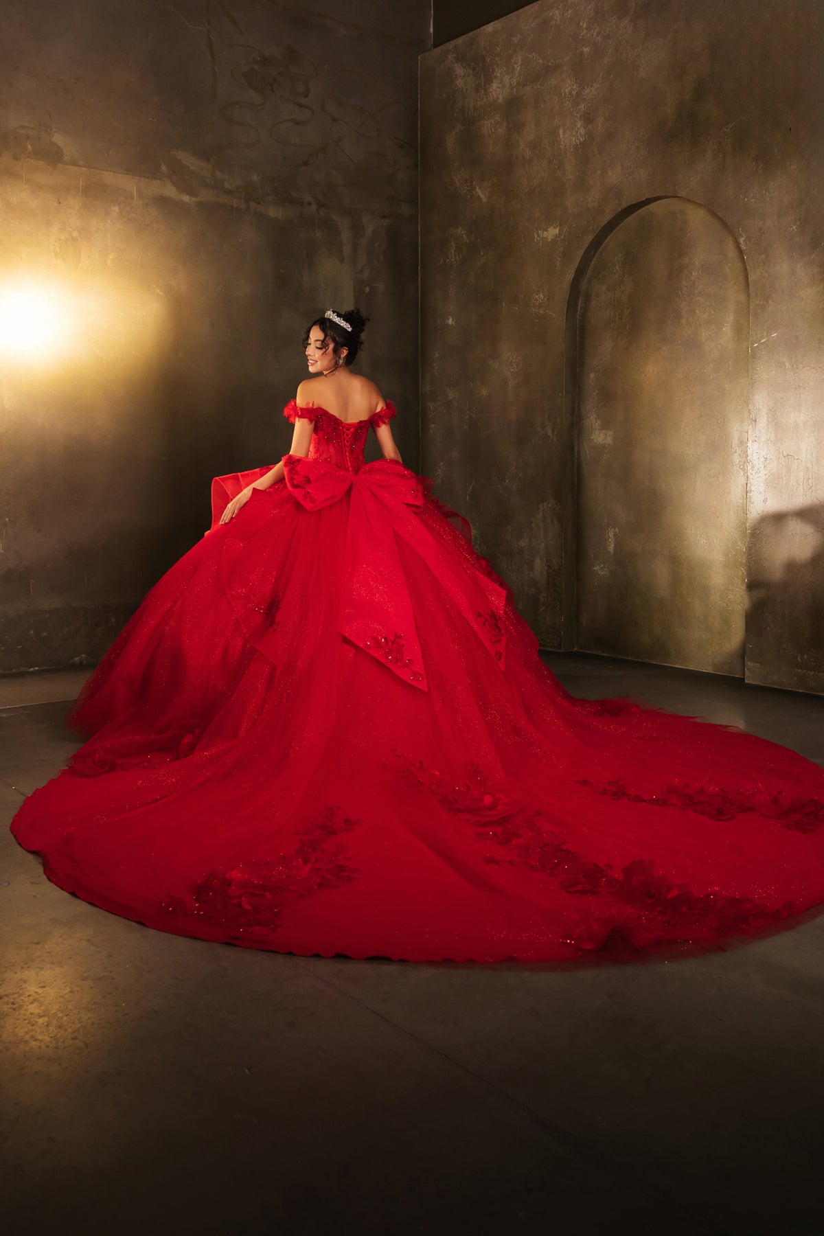 Layla K LK270 Off-Shoulder Floral Applique Ball Gown Quinceañera Dress-New Collection