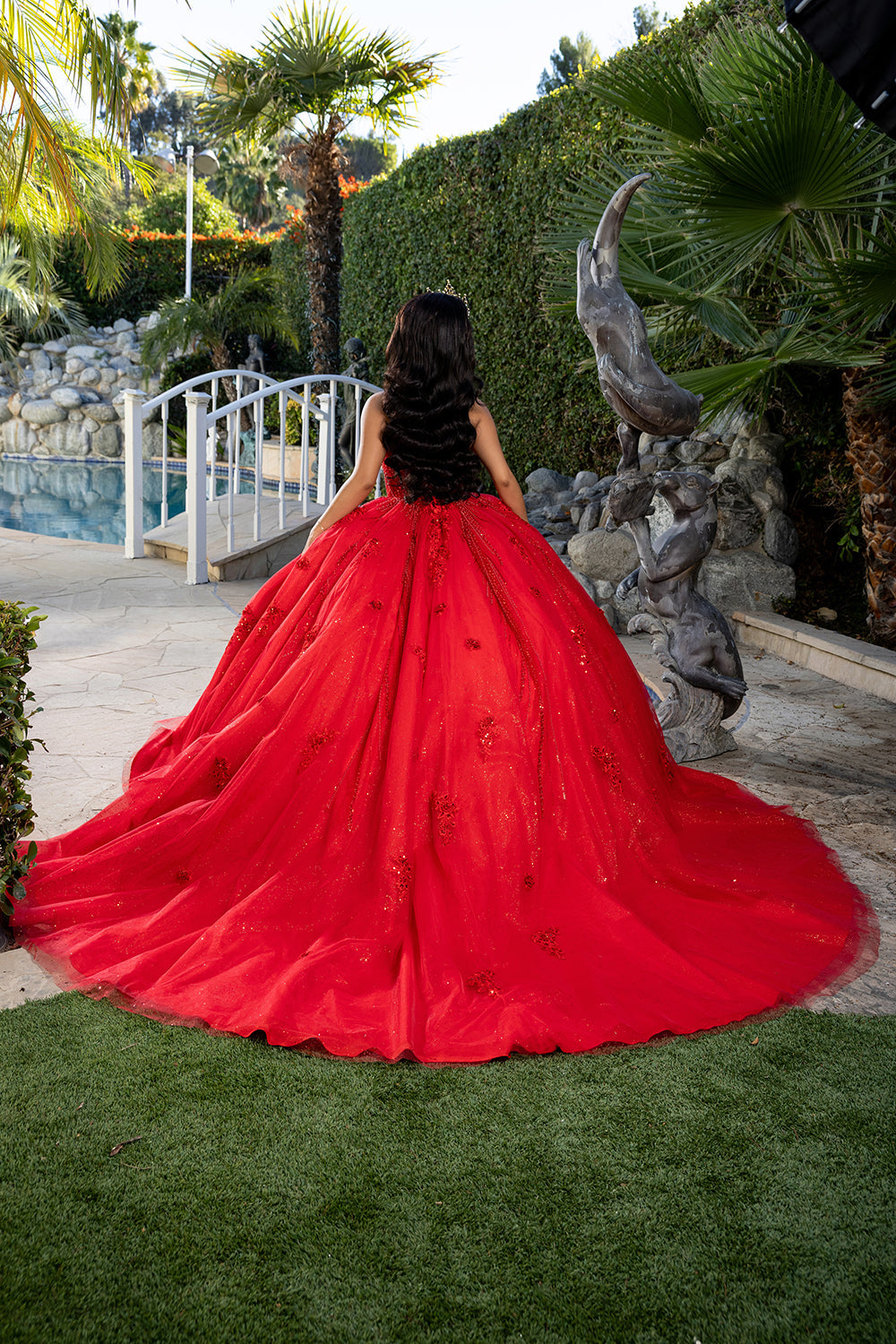 Beaded Corset Bodice & Glitter Tulle Skirt Strapless Sweetheart Birthday Dress By Layla K LK288