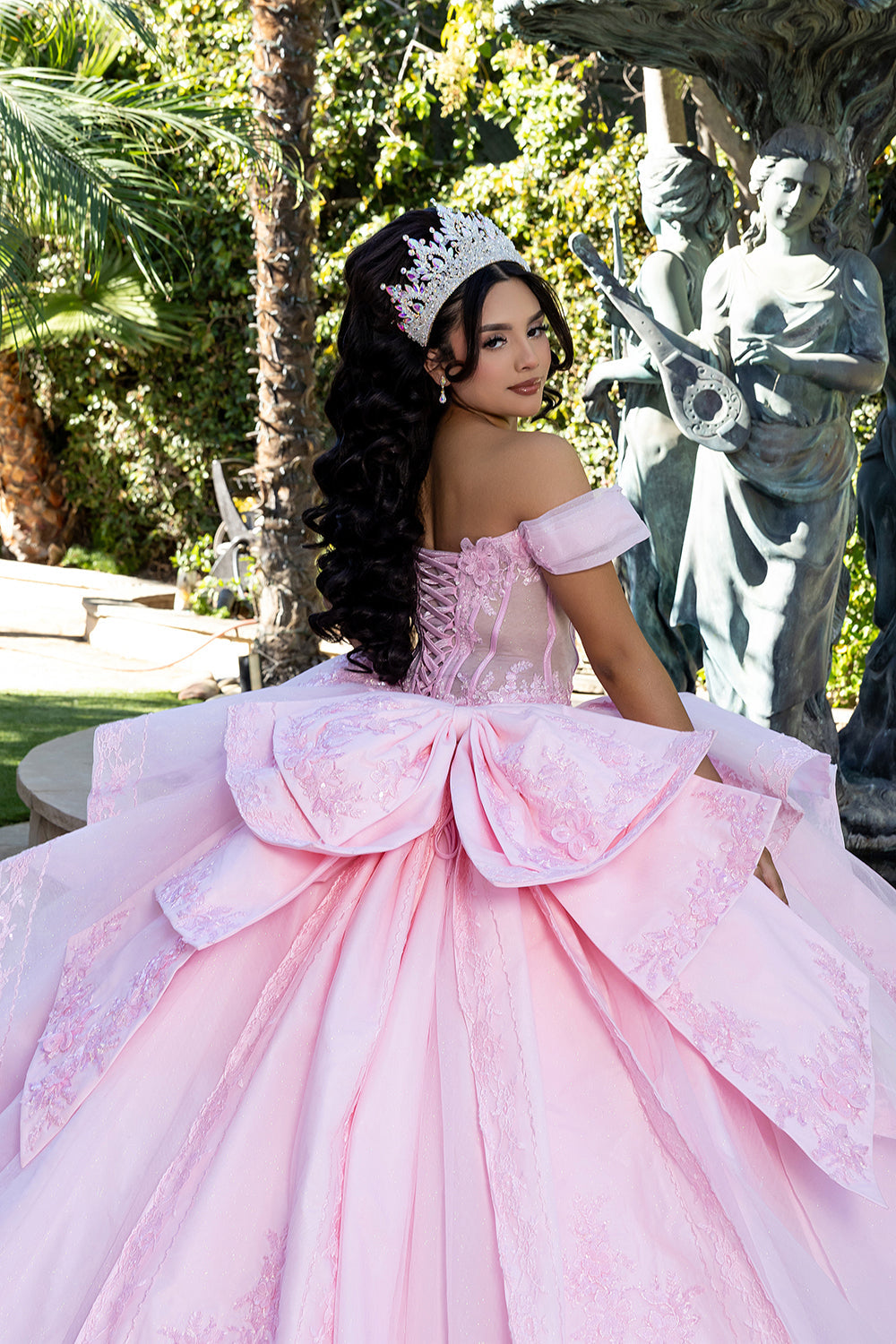 Off-Shoulder Floral Illusion Corset Convertible Ball Gown & Mini Sheath Dress by Layla K LK304