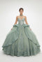 Sleeveless Ball Gown with Beaded Sweetheart Bodice, Big Bow & Corset Back by Layla K LK308