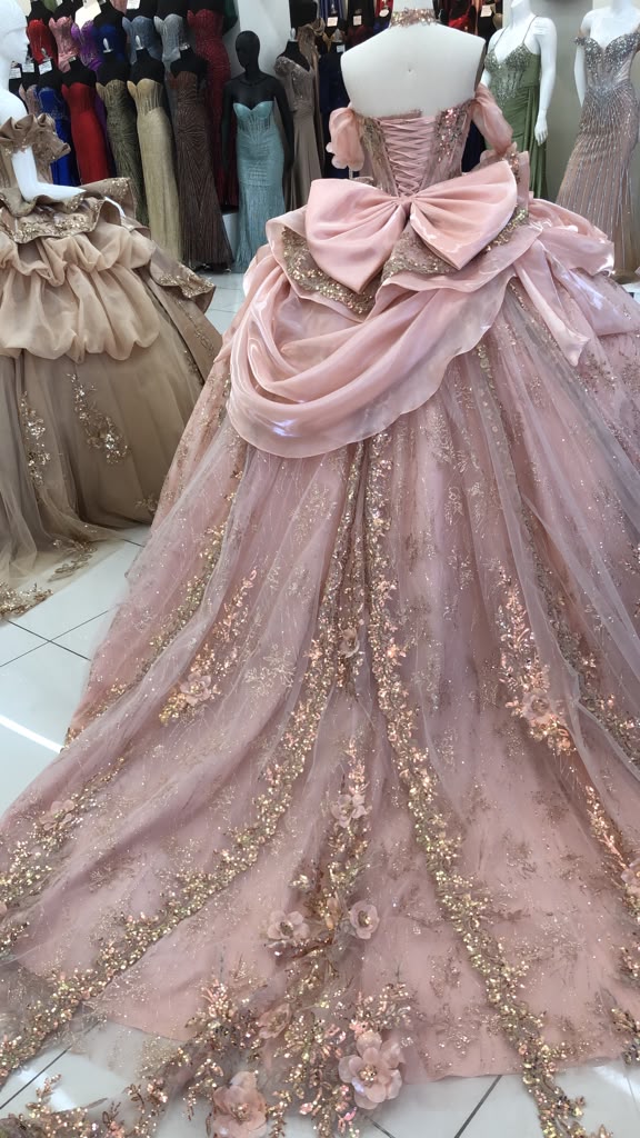Off-Shoulder Sweetheart Beaded Corset Glitter Ball Gown Quinceañera Dress by Layla K LK313