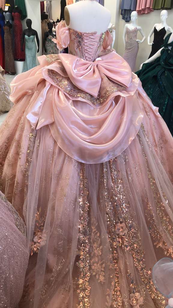 Off-Shoulder Sweetheart Beaded Corset Glitter Ball Gown Quinceañera Dress by Layla K LK313