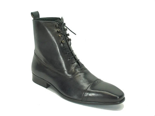 Men's Lace-Up Boots with Side Zip
