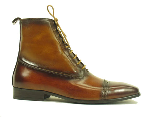 Men's Lace-Up Boots with Side Zip
