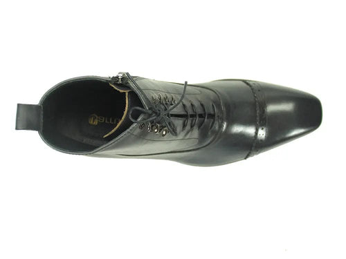 Men's Lace-Up Boots with Side Zip