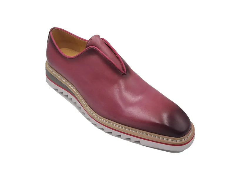 Carrucci Laceless Loafer with Contrast color lightweight sole
