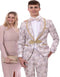 Mens Slim Fit Two Piece Lavender Paisley Prom Smoking Jacket Tuxedo