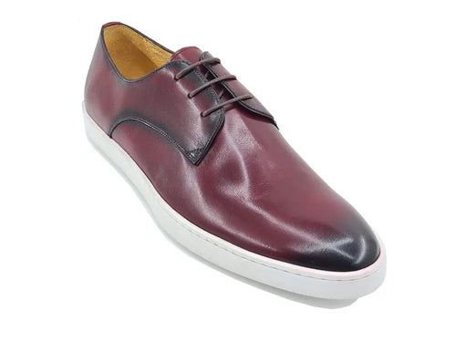 Lace-Up Derby Sneaker in Premium Leather