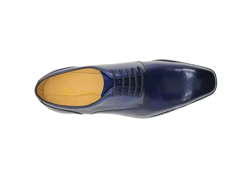 Mens Burnished Plain Toe Blucher with Leather Sole