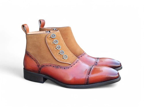 Leather & Suede Slip-On Boot Carrucci