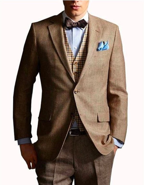 Mens Great Gatsby | Leonardo Dicaprio Suit in Taupe