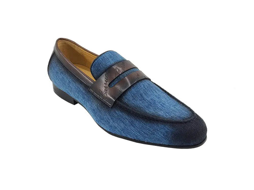 Mens Everyday Penny Loafer with Leather Detailing