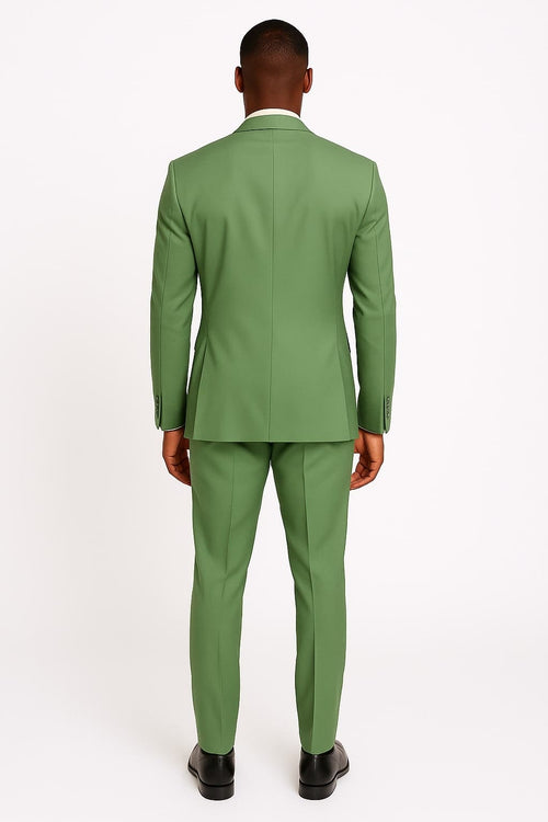 Light Green Tuxedo Suit for Men â€“ Satin Lapel Wedding and Prom Suit in Color Sage Green Tuxedo