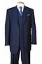 Mens Classic 2 Button Vested Ton on Ton Suit in Navy