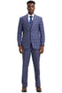 Purple Suit For Men - Church Suit - Men's Stacy Adams Two Button Vested Glen Plaid Check Light Purple Lavender Suit