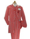 Light Red and White Pinstripe Zoot Suit - Gangster 1920s Pinstripe Suit - Mens  Fashion Suit